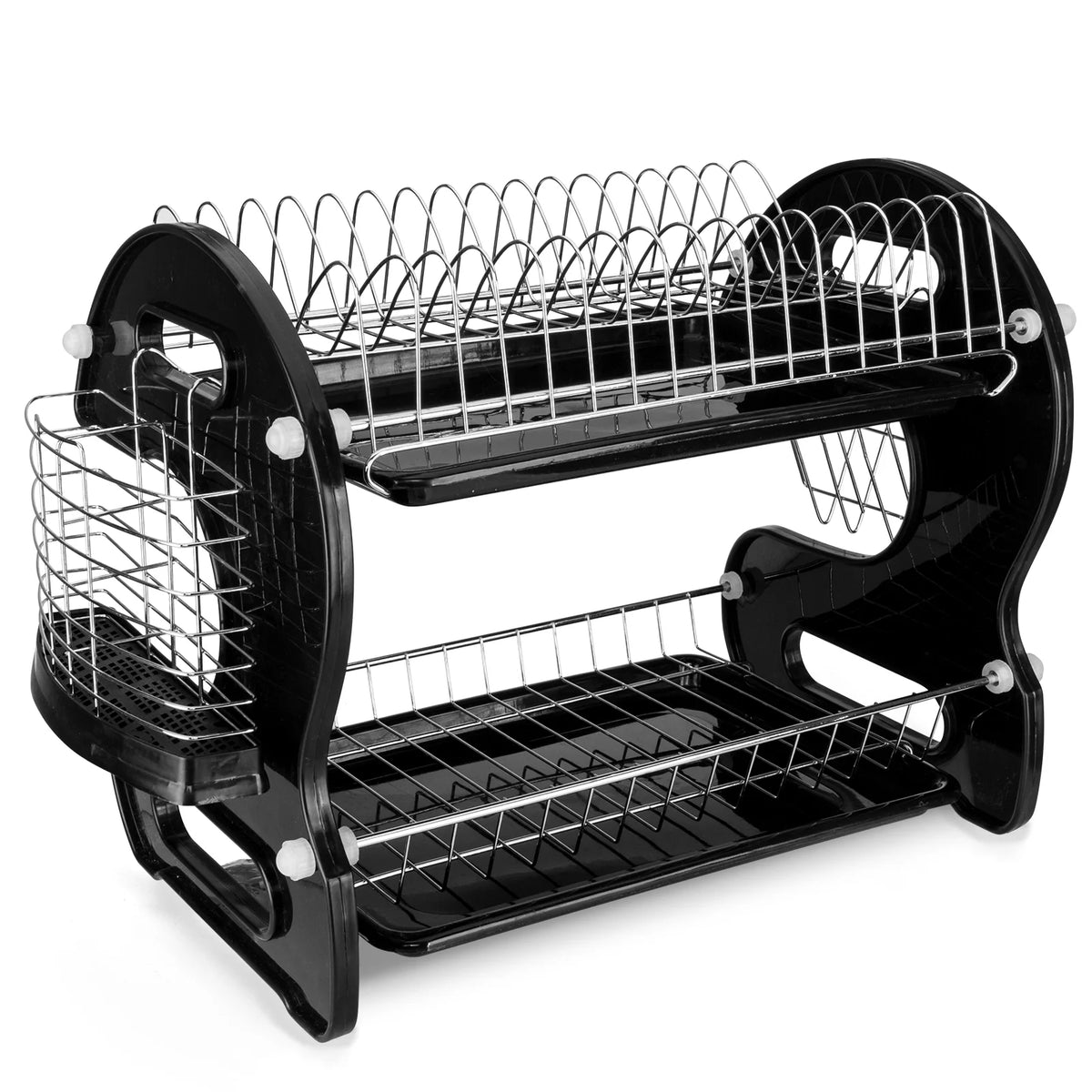 Black 2-Tier Dish Drainer S923