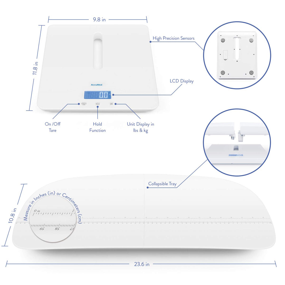 Digital Baby Scale with Blue Backlight M3420