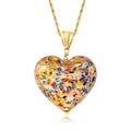 Murano Glass Heart Pendant Necklace T423