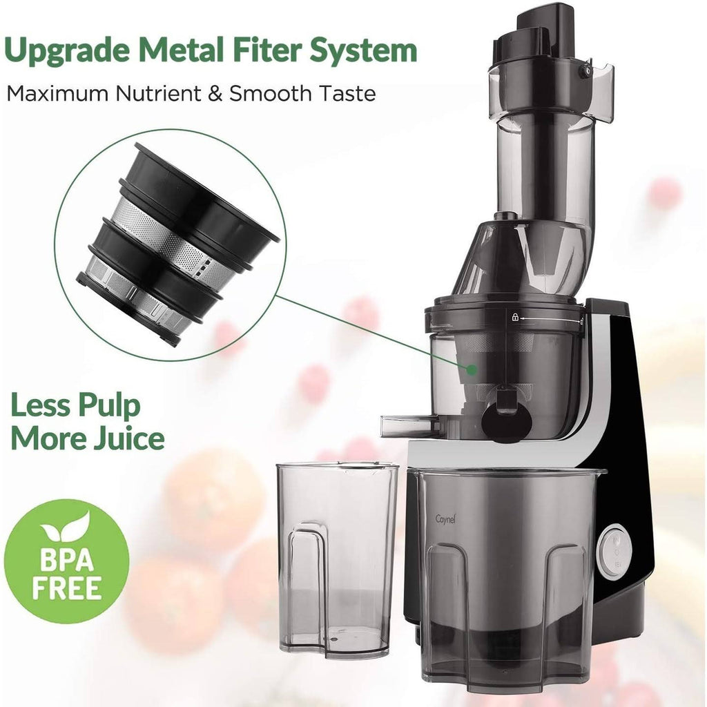 Vertical Slow Masticating Juicer Cold Press Extractor Black B24624