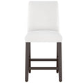 White Velvet Counter Height Barstool S269