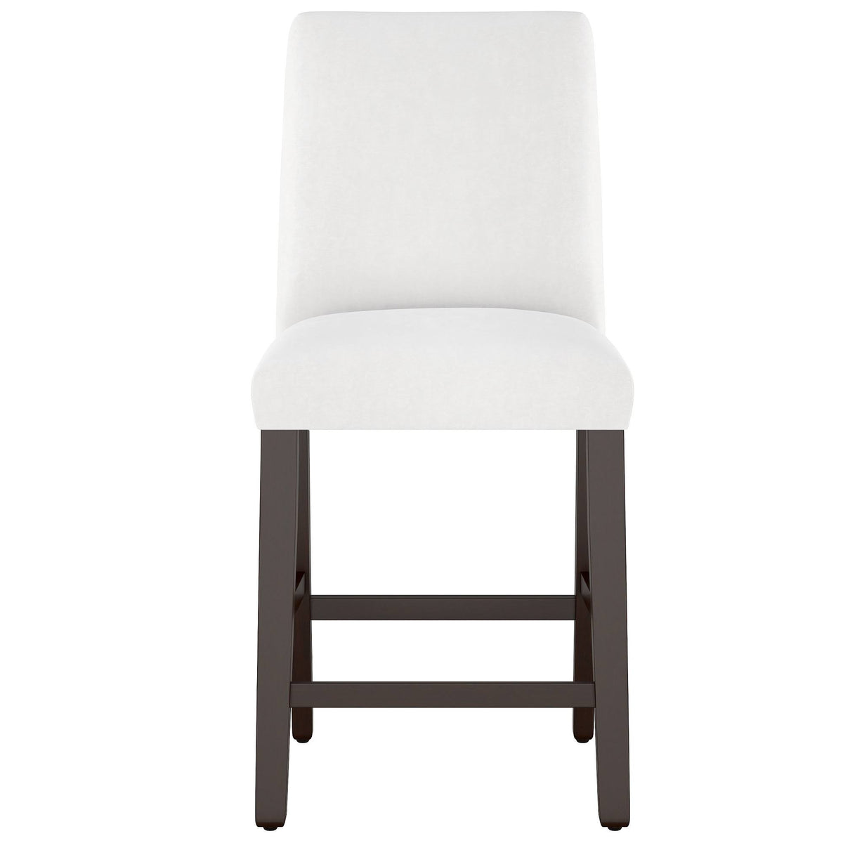White Velvet Counter Height Barstool S269