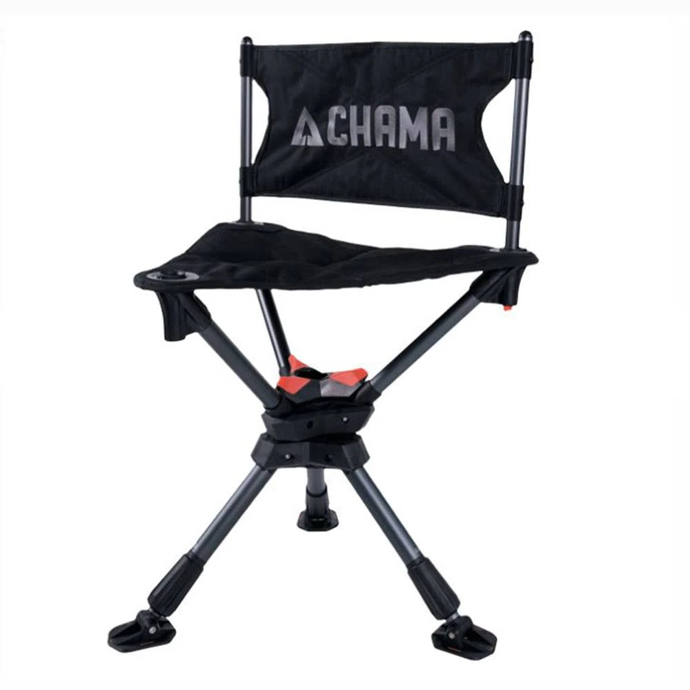 Black Folding Swivel Chair D2741