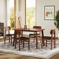 5-Piece Compact Rustic Dining Set with 4 Chairs B616844