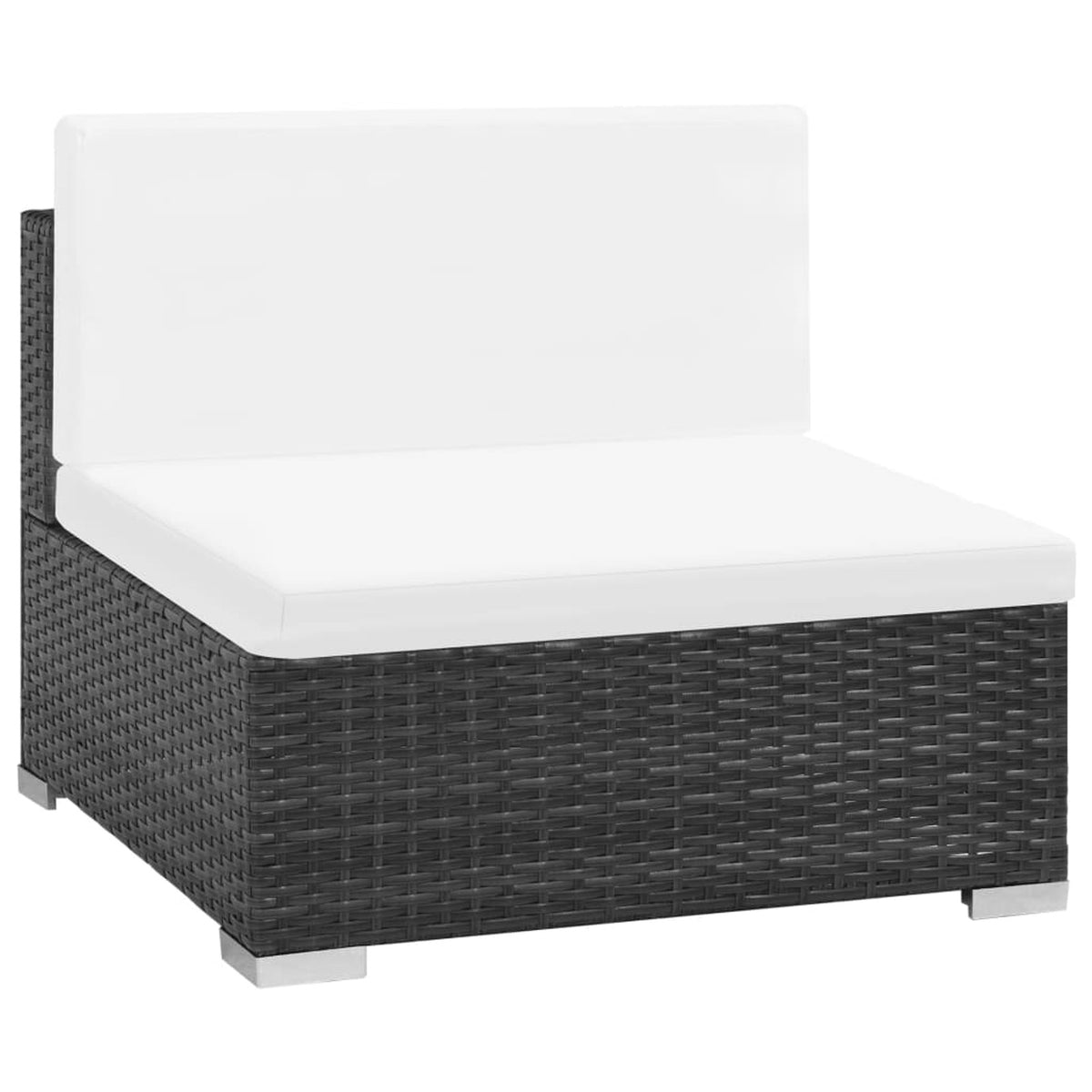 6 Piece Poly Rattan Outdoor Sectional Sofa Set with Coffee Table and Ottoman V22658