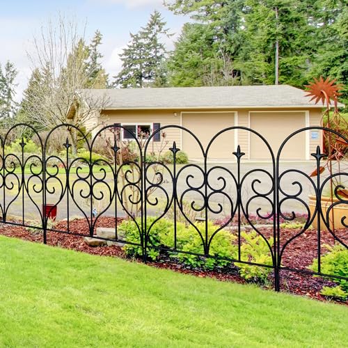 Decorative Garden Fence 32 in x 10 ft Rustproof Metal F585976
