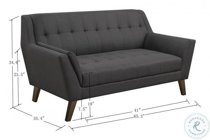 Charcoal Pebble Loveseat B290
