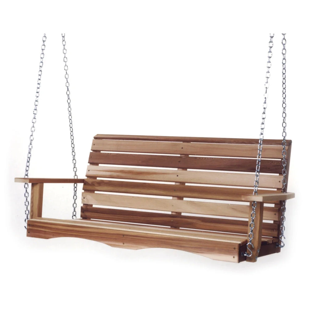 Natural Handcrafted Western Red Cedar Porch Swing V775