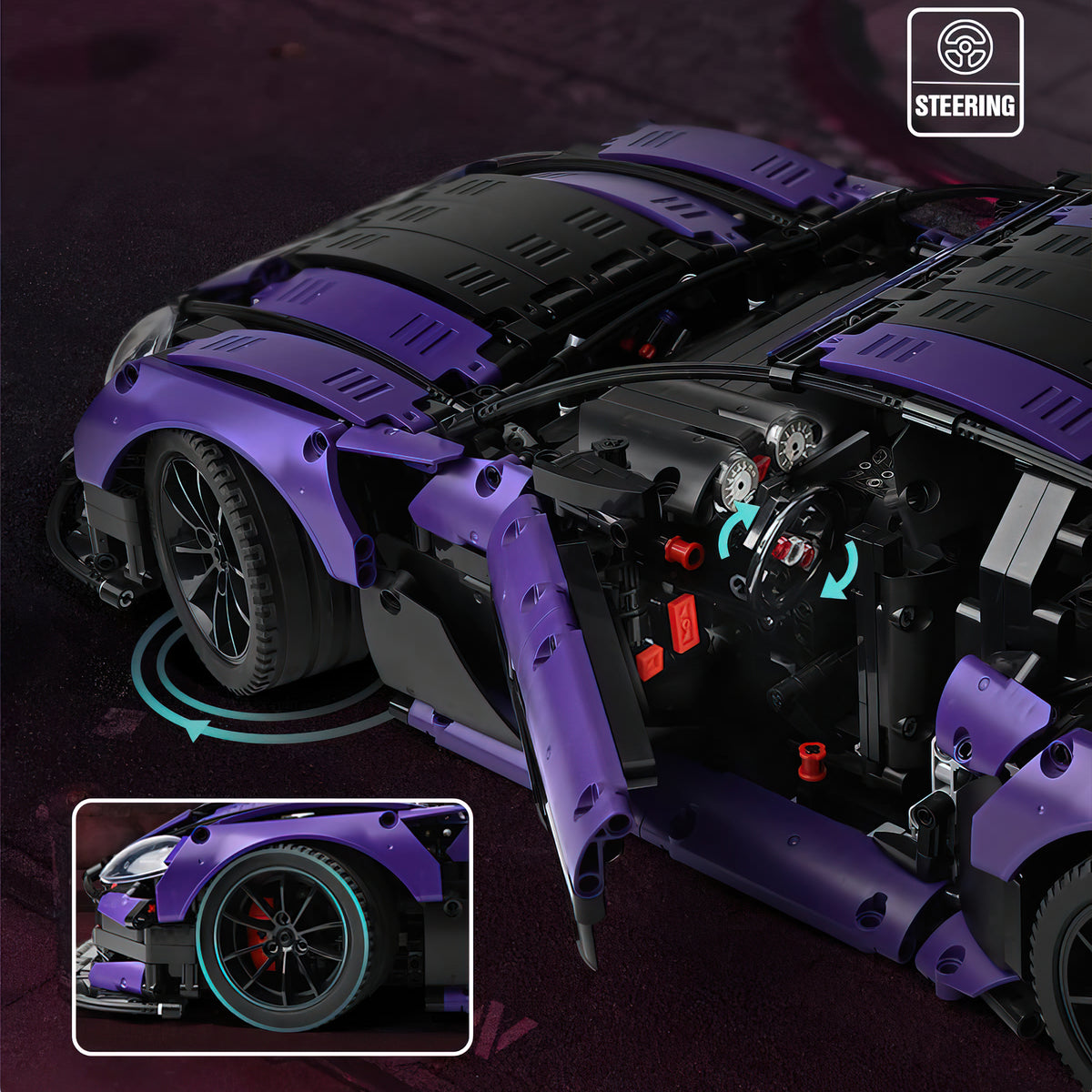 Purple Speed Champion Sports Car Building Kit Toy T16456