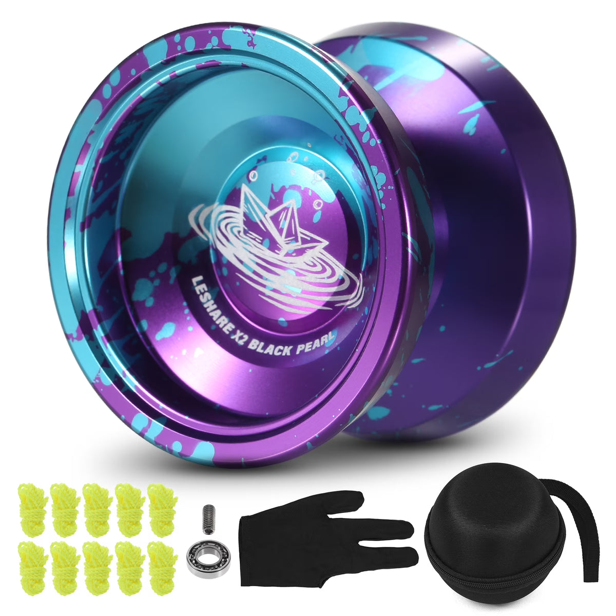 Aluminum Competitive Yo Yo with Bearing Strings and Storage Case E3528