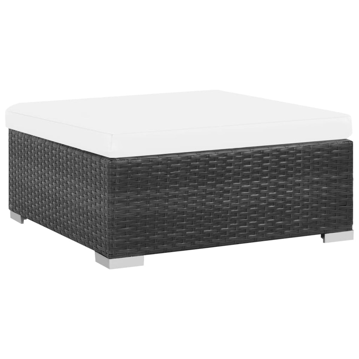 6 Piece Poly Rattan Outdoor Sectional Sofa Set with Coffee Table and Ottoman V22658