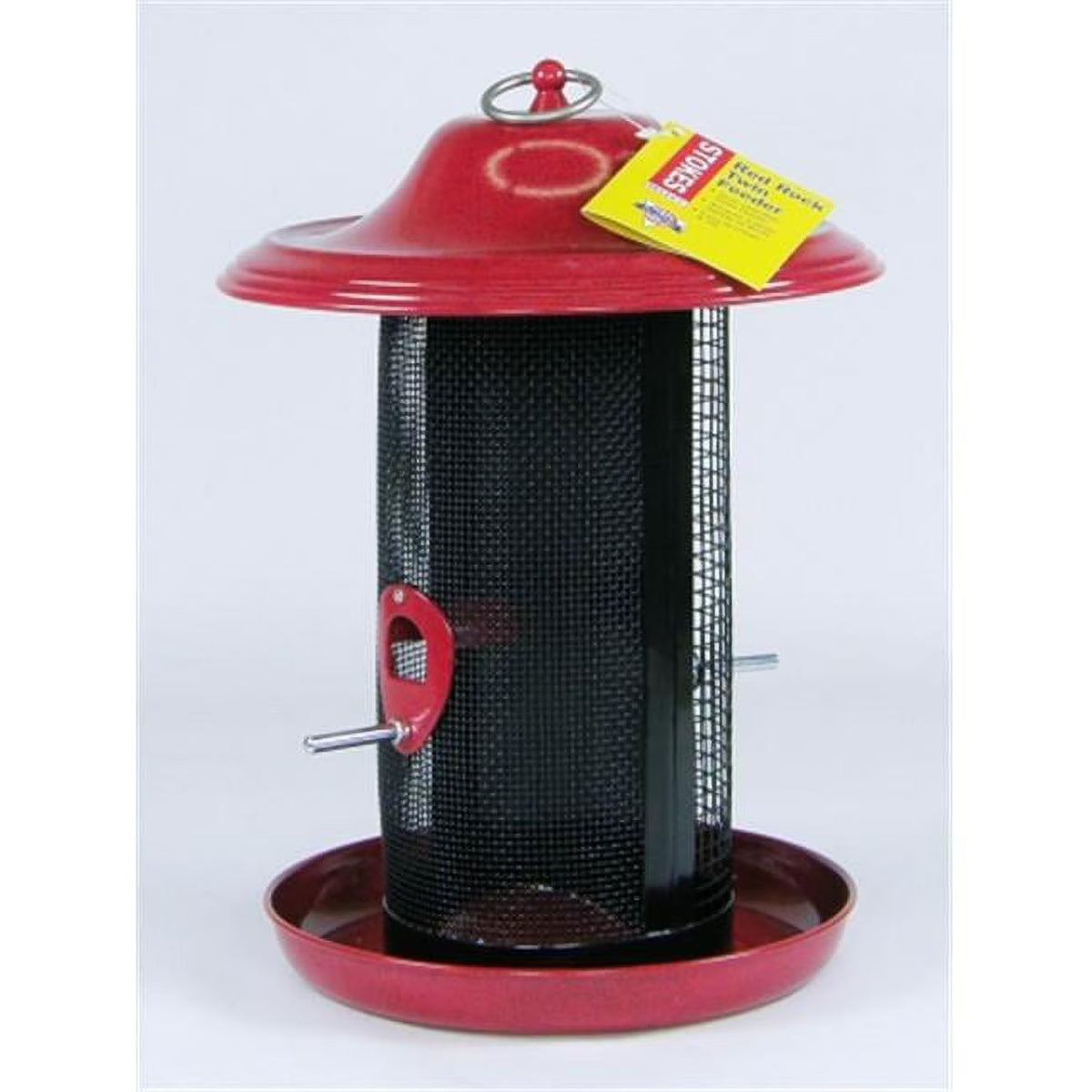 Red Twin Chamber Bird Feeder O331