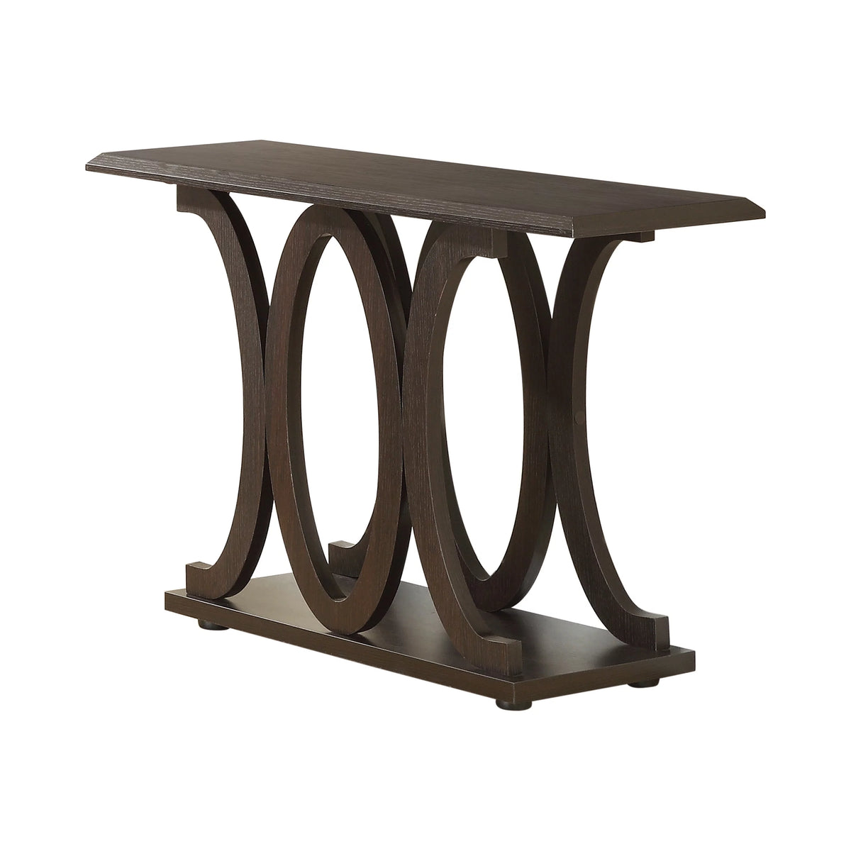 Cappuccino C-shaped Base Sofa Table C25929