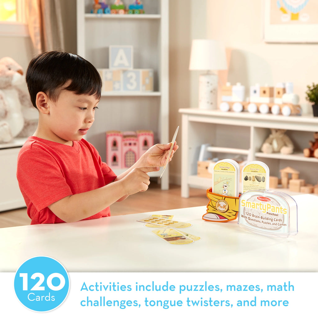 Preschool Card Set Educational Activity With 120 Questions, Puzzles, and Games S242