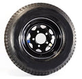 Radial Trailer Tire on Rim St205/75r15 Load C 5 Lug Black Spoke M838003