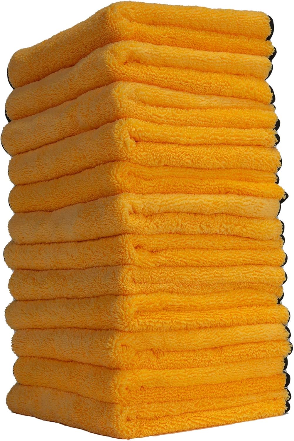 Professional Grade Premium Microfiber Towels, Gold (16 Inch x 16 Inch) (Pack of 12) K505247
