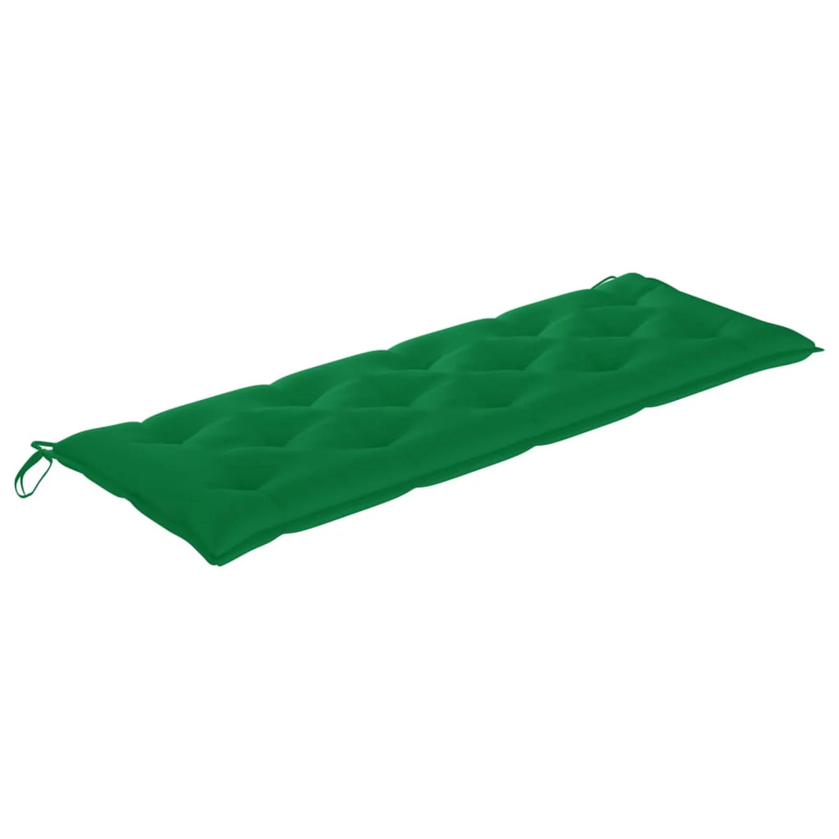 Green Cushion Acacia Wood Garden Bench D182384