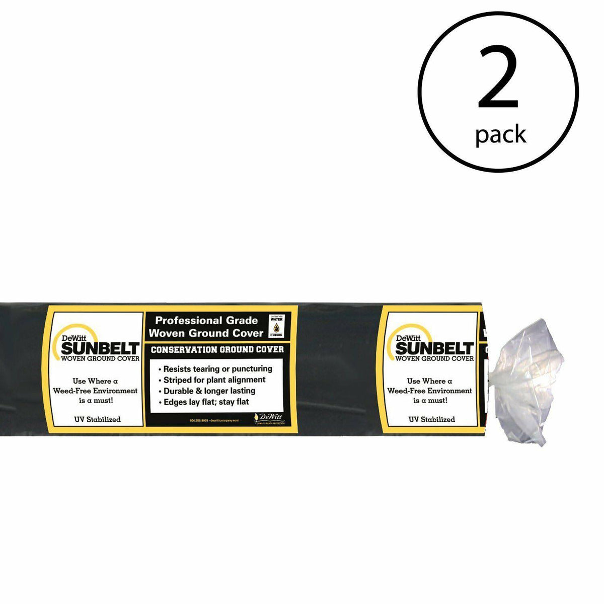 4 Foot Woven Weed Barrier Landscape Fabric 300 Feet 2 Pack H744