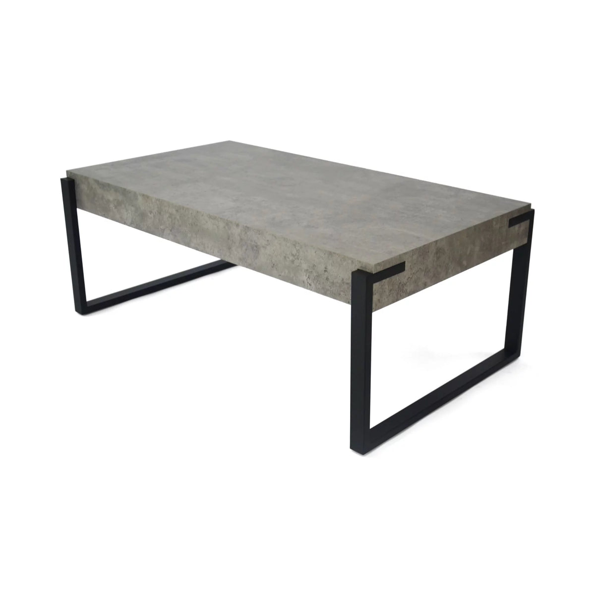 Black and Gray Hand Crafted Rectangular Coffee Table K6145