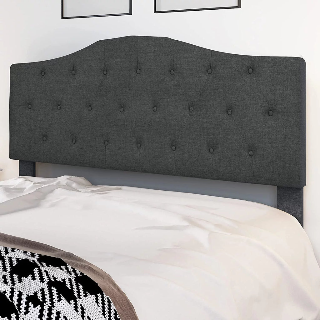 Grey Linen Tufted Upholstered Headboard L13827