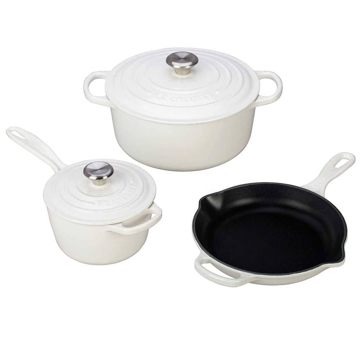5 Piece Cast Iron Cookware Set (Oyster) Y909