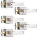 5 Pack Keyed Entry Lever Lock Handle Satin Nickel Finish K5311