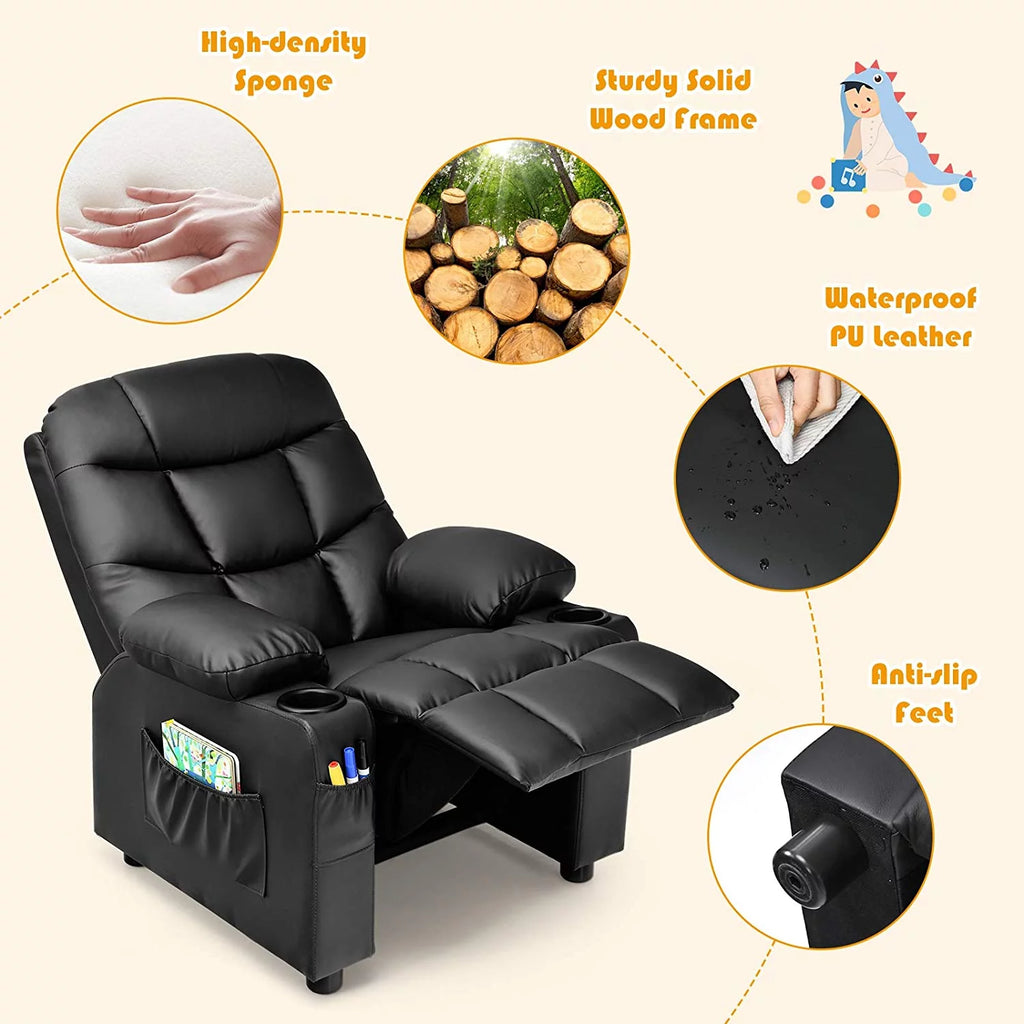Kids Recliner Chair with Cup Holder C36919