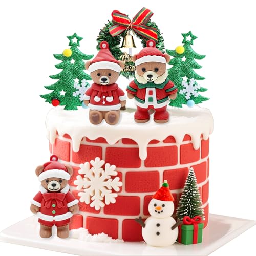 7 Pack Merry Christmas Cake Toppers D404699