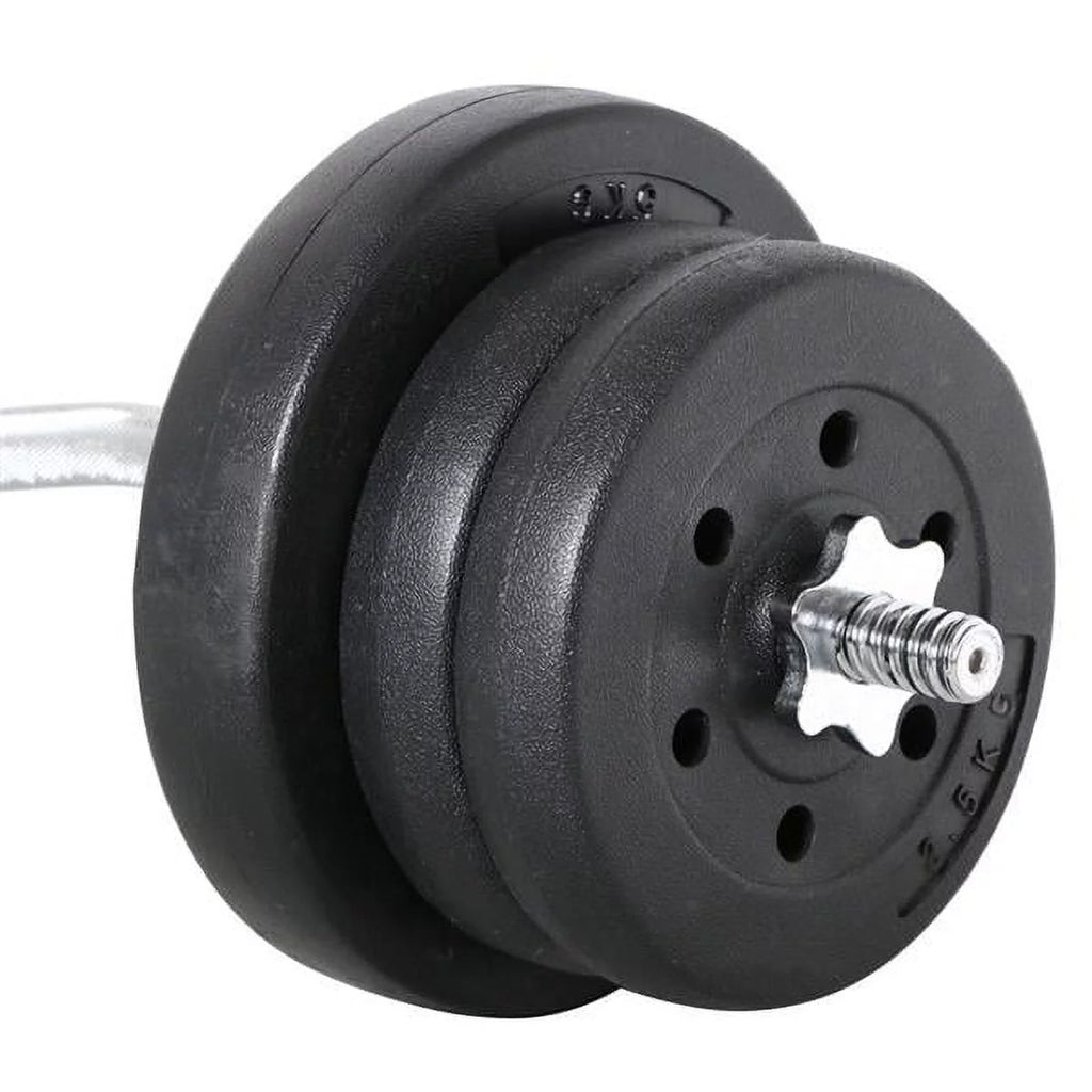 55lb Black Barbell Dumbbell Weightlifting Set R51840