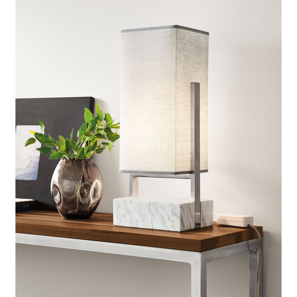 Walnut Console Table with Ocean Blue Base I4703