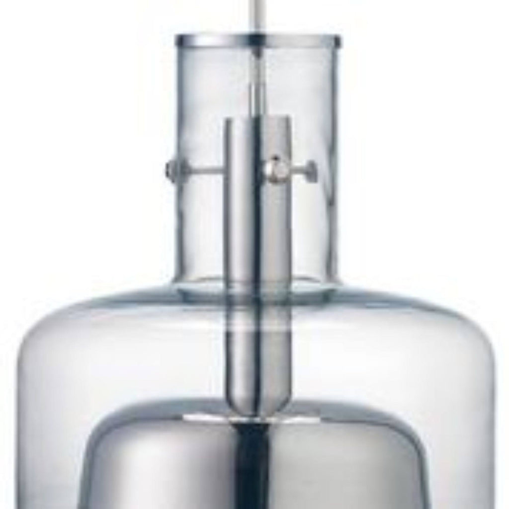 16” Clear Glass Nickel Hanging Pendant Ceiling Light B463
