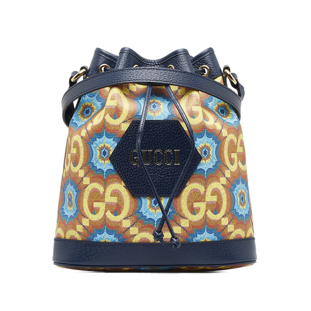 Blue Coated Canvas Bucket Bag R927478