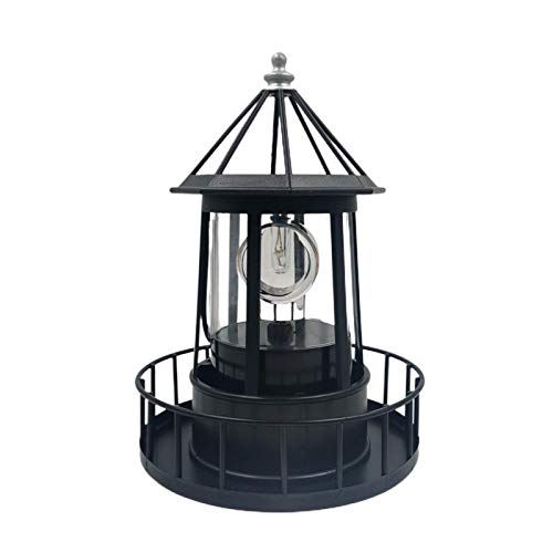 Black Solar Powered Lighthouse A157