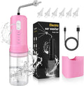 Electric Ear Irrigation Flushing System with 4 Pressure Modes, 6 Reusable Replacement Tips (Pink) Y914