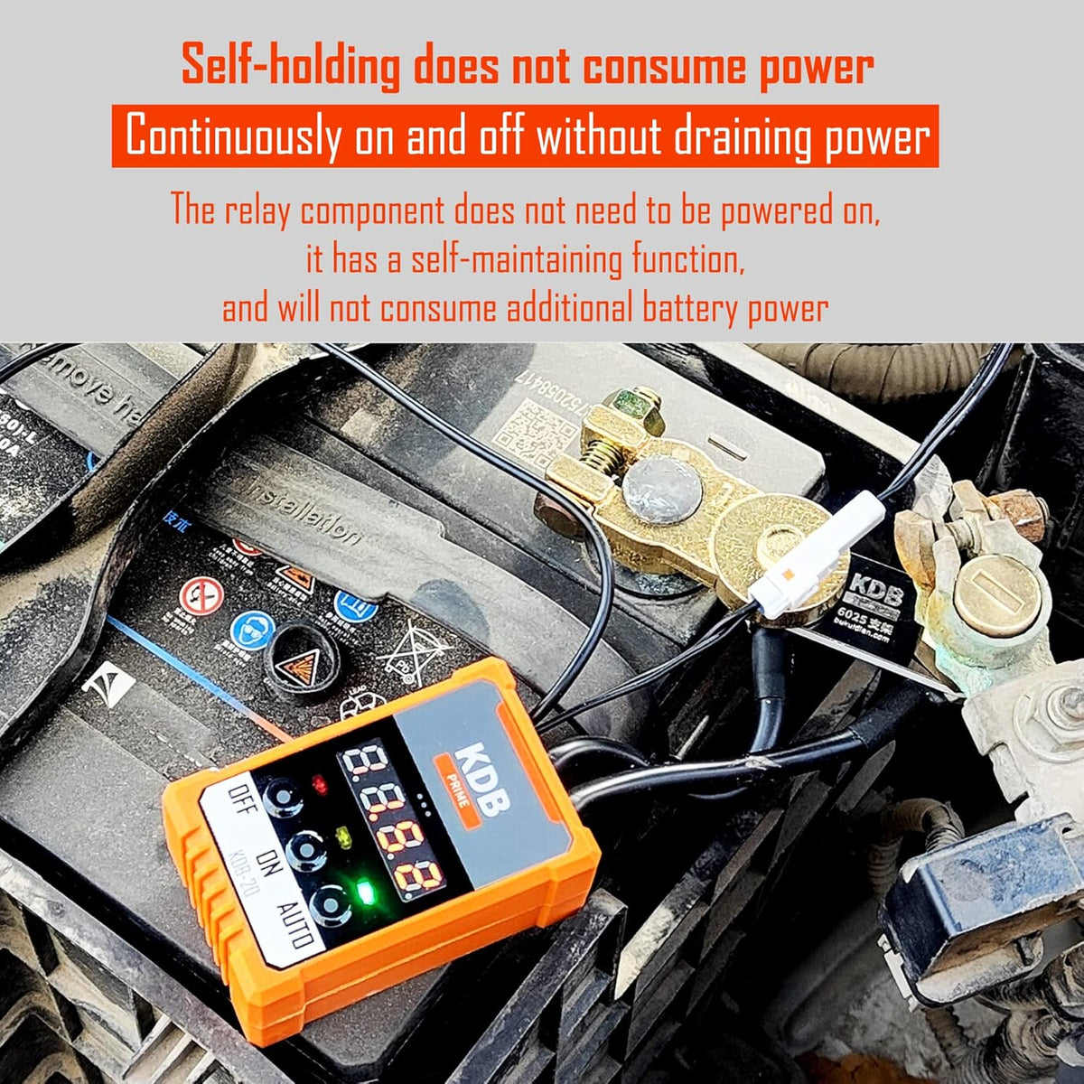 12V Car Battery Protector Voltage Disconnect Switch Kit with LED Digital Voltmeter Display P405