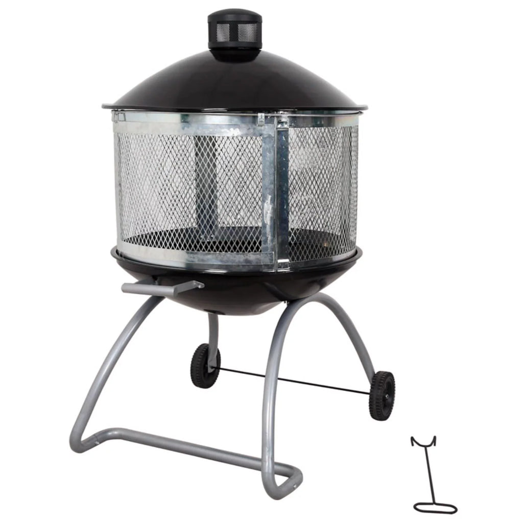 28 in. Round Wood Fire Pit U9964