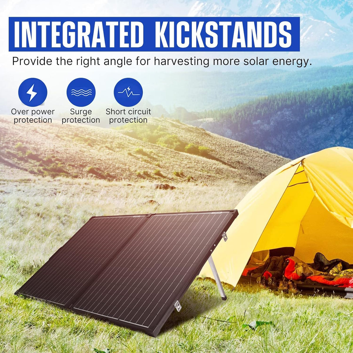 160W Foldable Monocrystalline Solar Panel with 20A MPPT Controller T760812