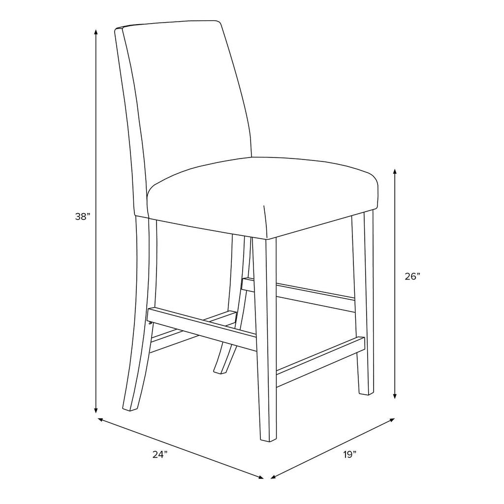 White Velvet Counter Height Barstool S269