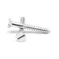 #6 x 1 1/4 inch Slotted Flat Head Wood Screw Low Carbon Steel Zinc Plated Pk 2375 U988