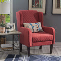 Espresso Rust Wingback Accent Chair R882243
