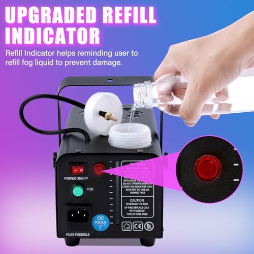 500W Fog Machine with 9 LED Lights G381