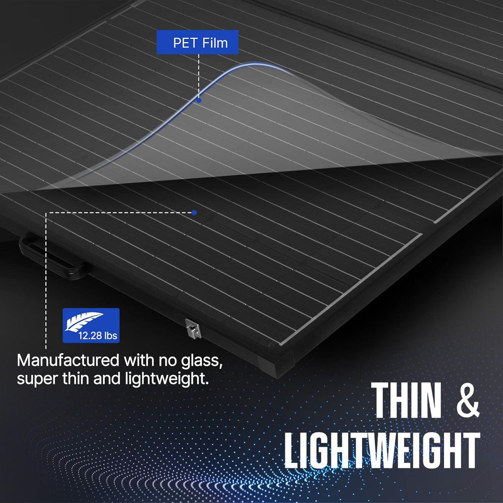 160W Foldable Monocrystalline Solar Panel with 20A MPPT Controller T760812