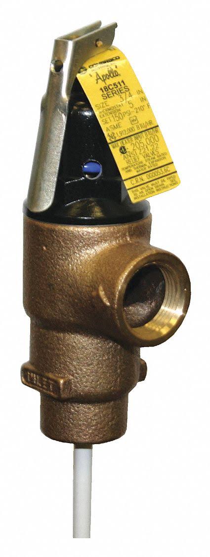 T and P Relief Valve, FNPT, 3/4 in. Inlet W614736