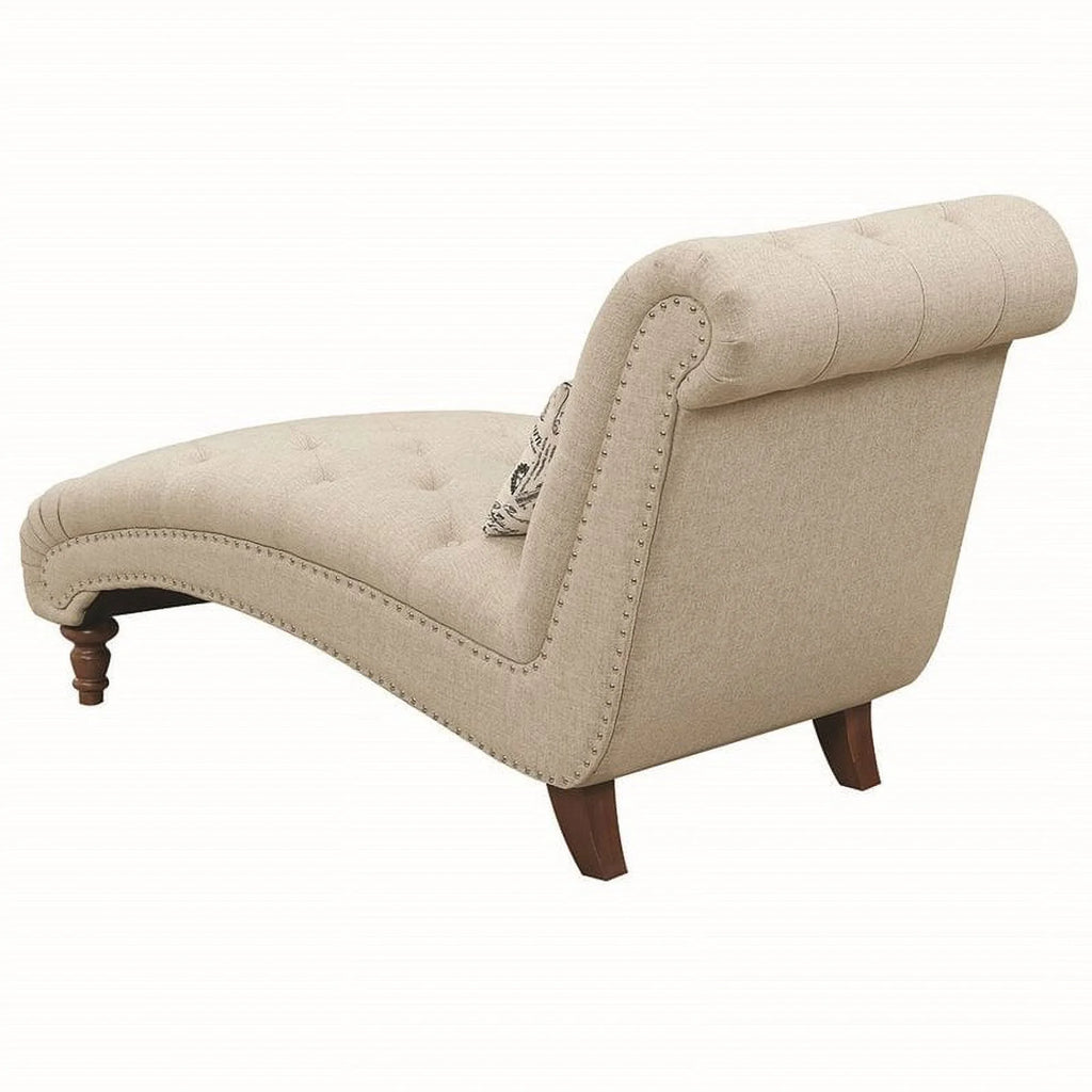 Beige Tufted Chaise X3298