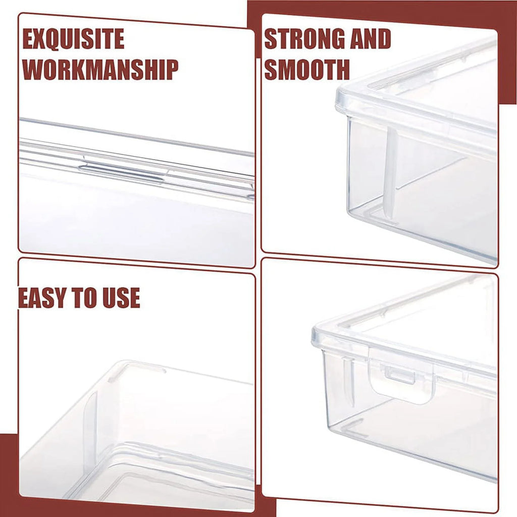 Plastic Storage Box, 7"x9"x2", 6 Pcs Z502103