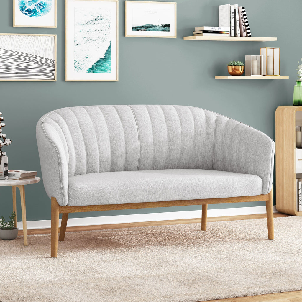 Misty Gray Brown Loveseat X3407