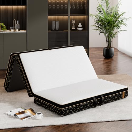 6 Inch Queen Memory Foam Tri-Fold Mattress with Washable Cover R99563