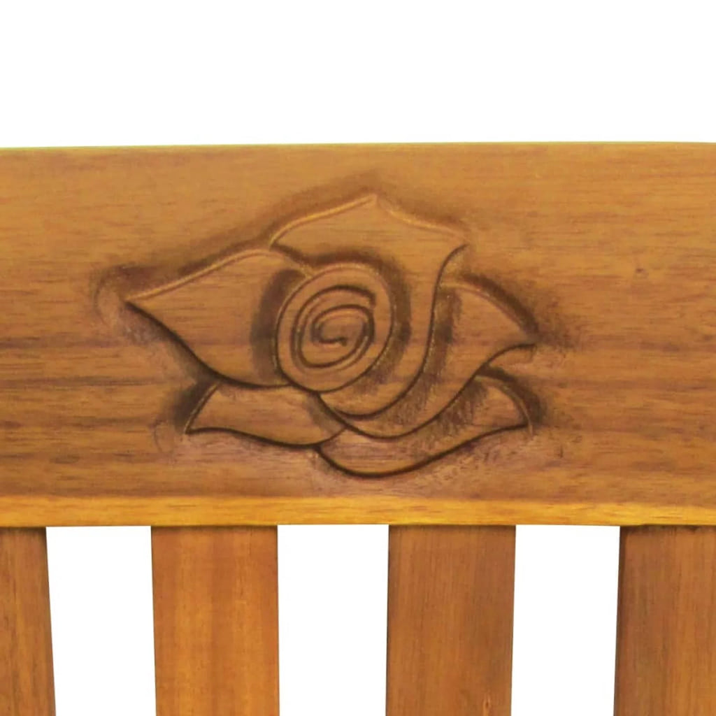 Green Cushion Acacia Wood Garden Bench D182384