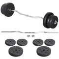 55lb Black Barbell Dumbbell Weightlifting Set R51840