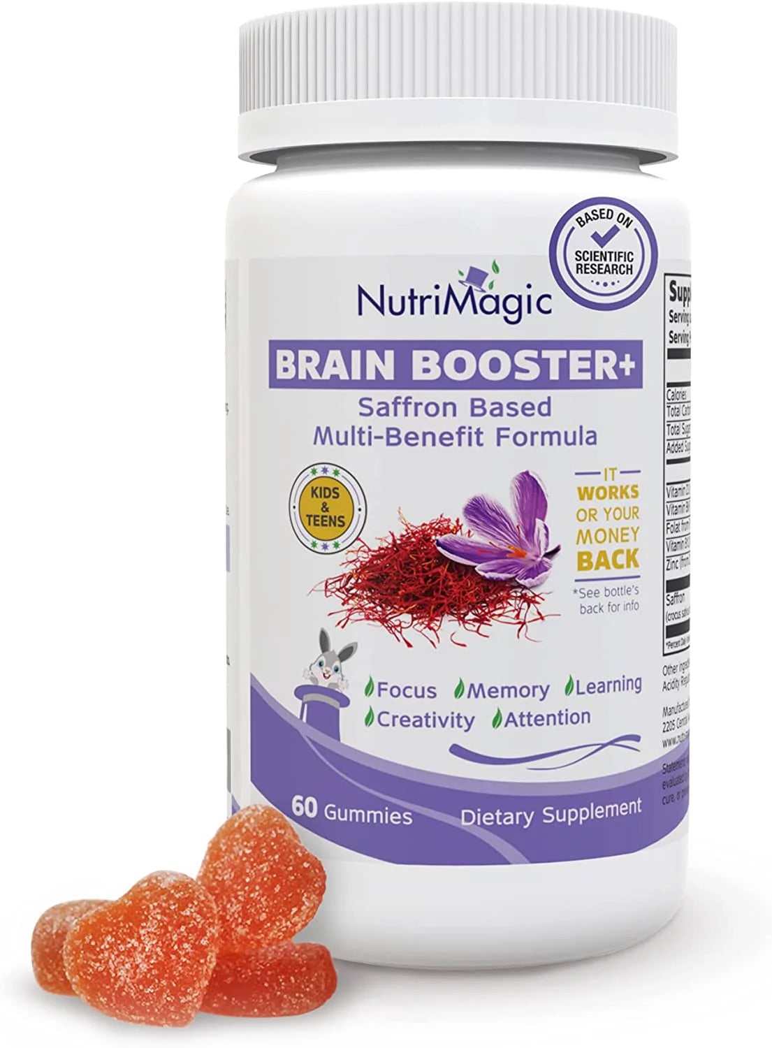 Saffron-Based Vegan Brain Health Supplement & Multivitamin, 60 Pack V784353